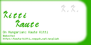 kitti kaute business card